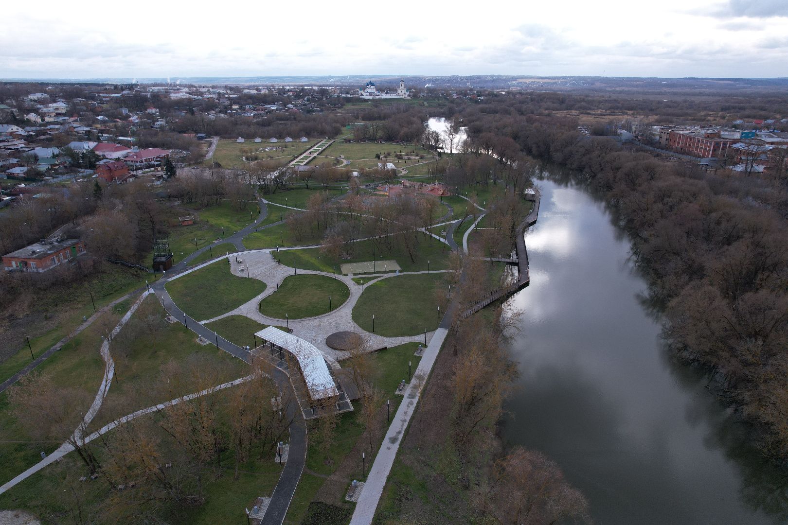 видео с коптера, парк, принарский,