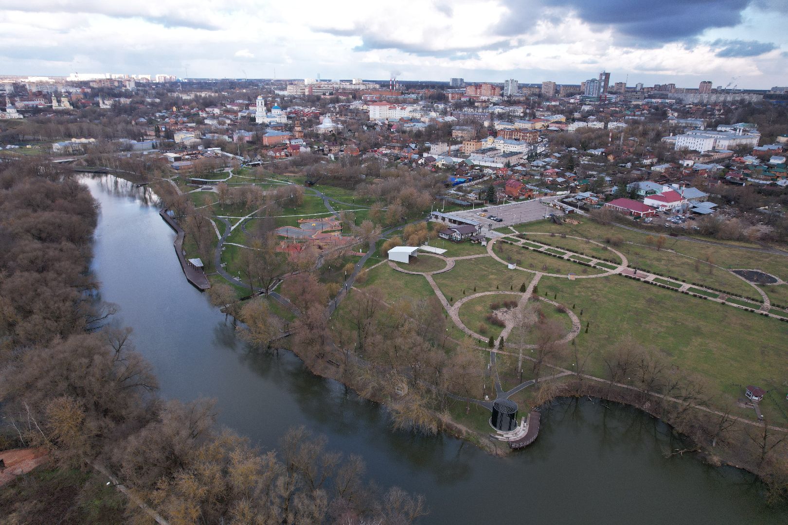 видео с коптера, парк, принарский,