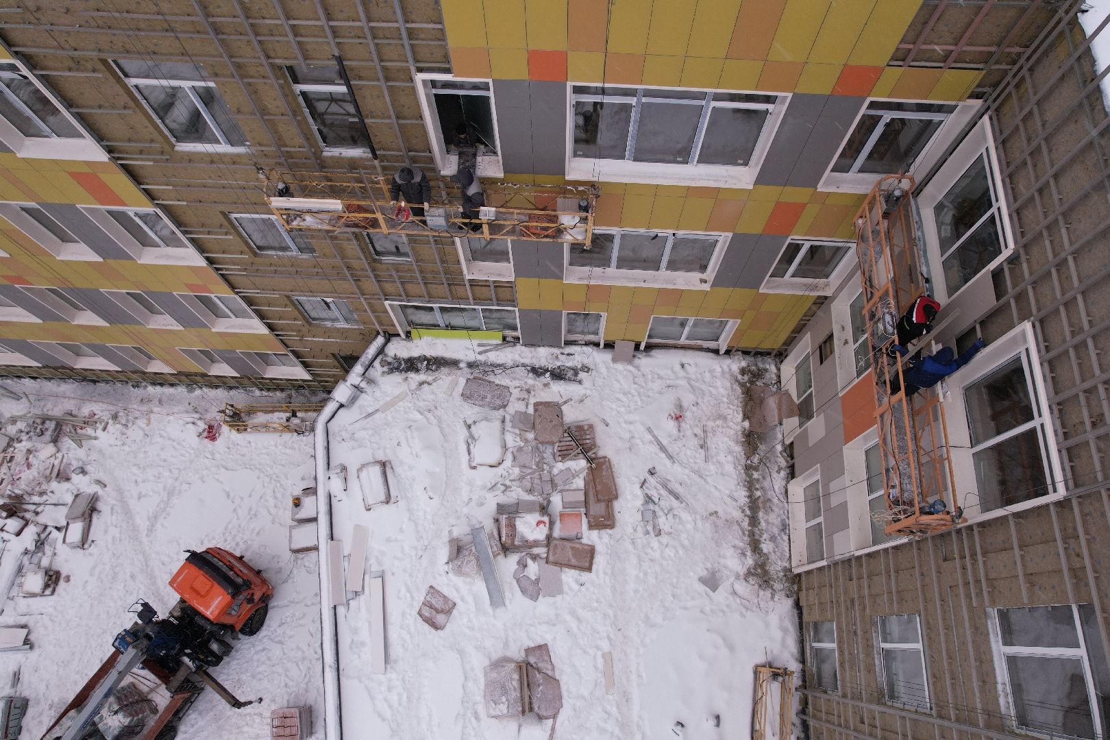 видео с коптера, школа, дмитров,