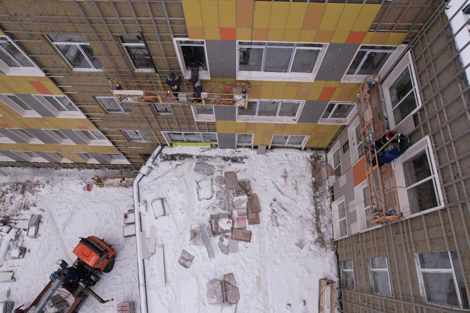 видео с коптера, школа, дмитров,