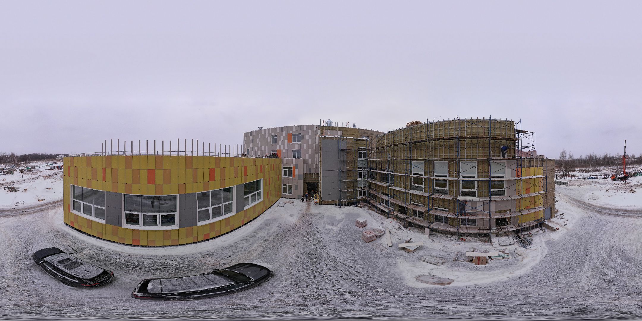 видео с коптера, школа, дмитров,