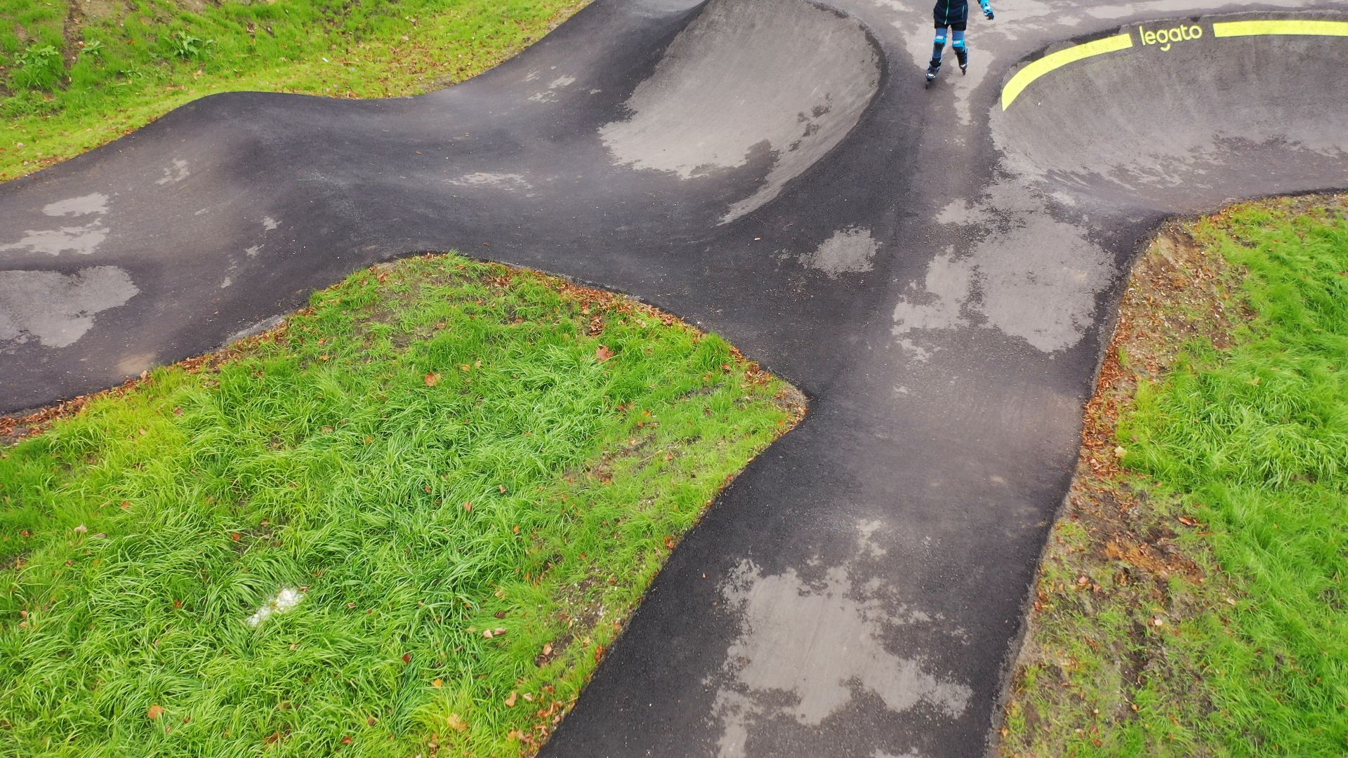 видео с коптера, парк,