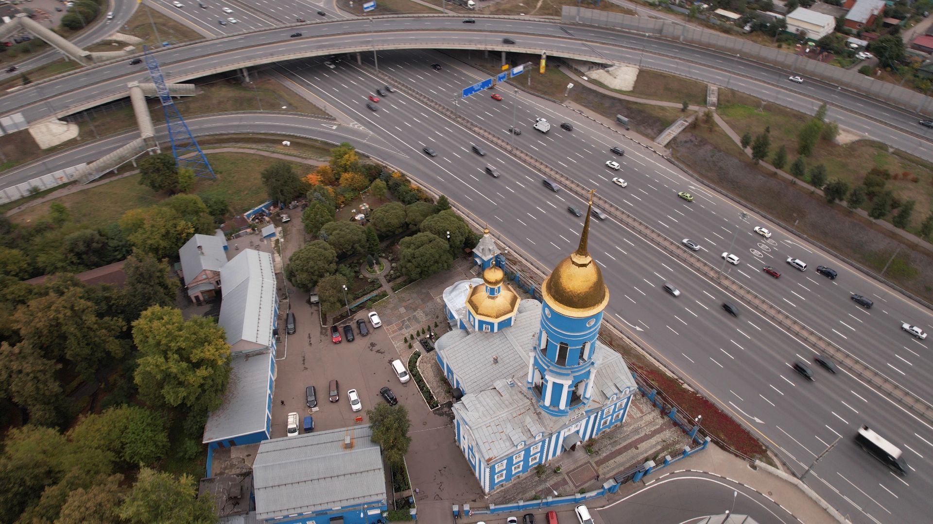 видео с коптера, храм, мытищи,