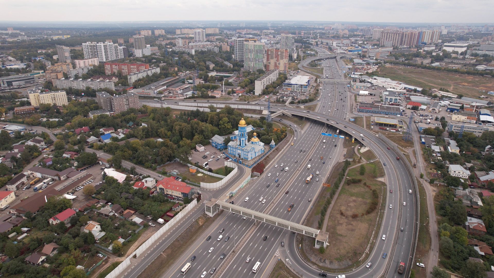 видео с коптера, храм, мытищи,