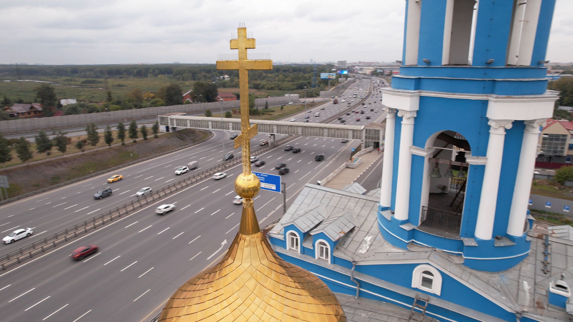 видео с коптера, храм, мытищи,