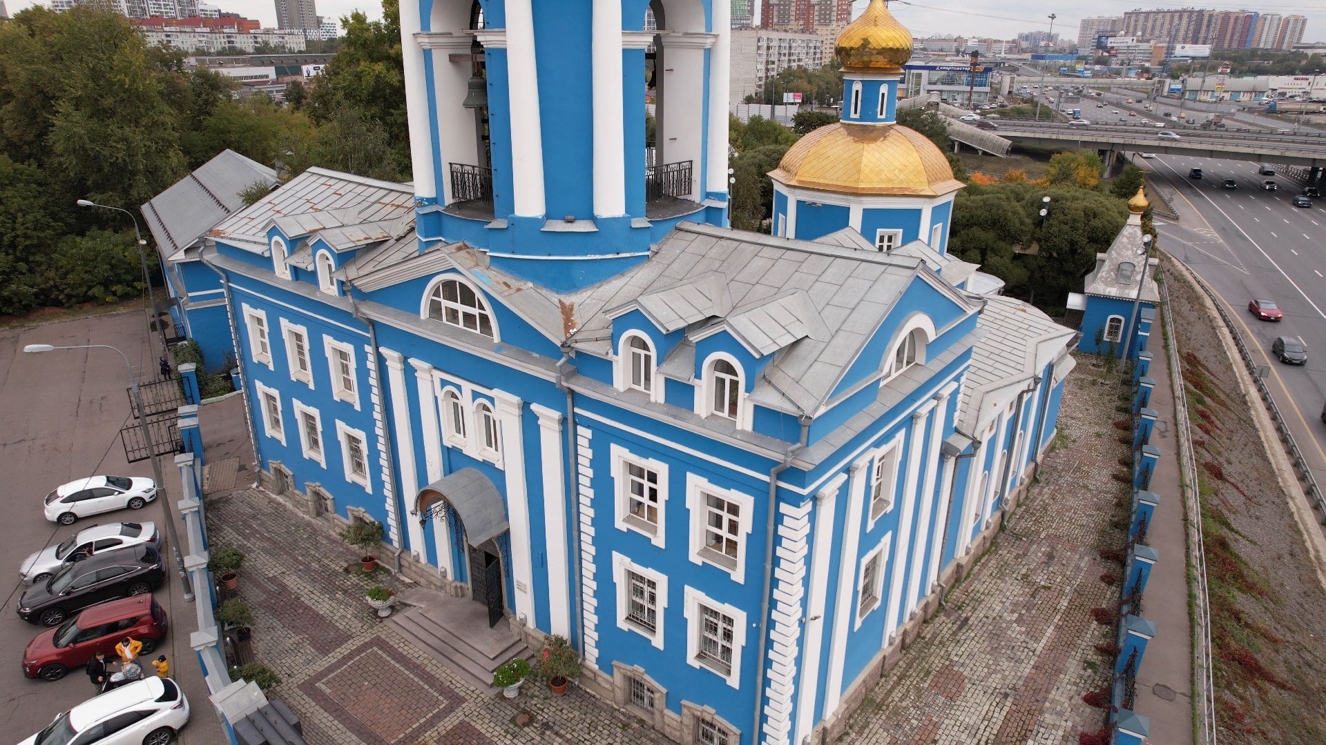 видео с коптера, храм, мытищи,