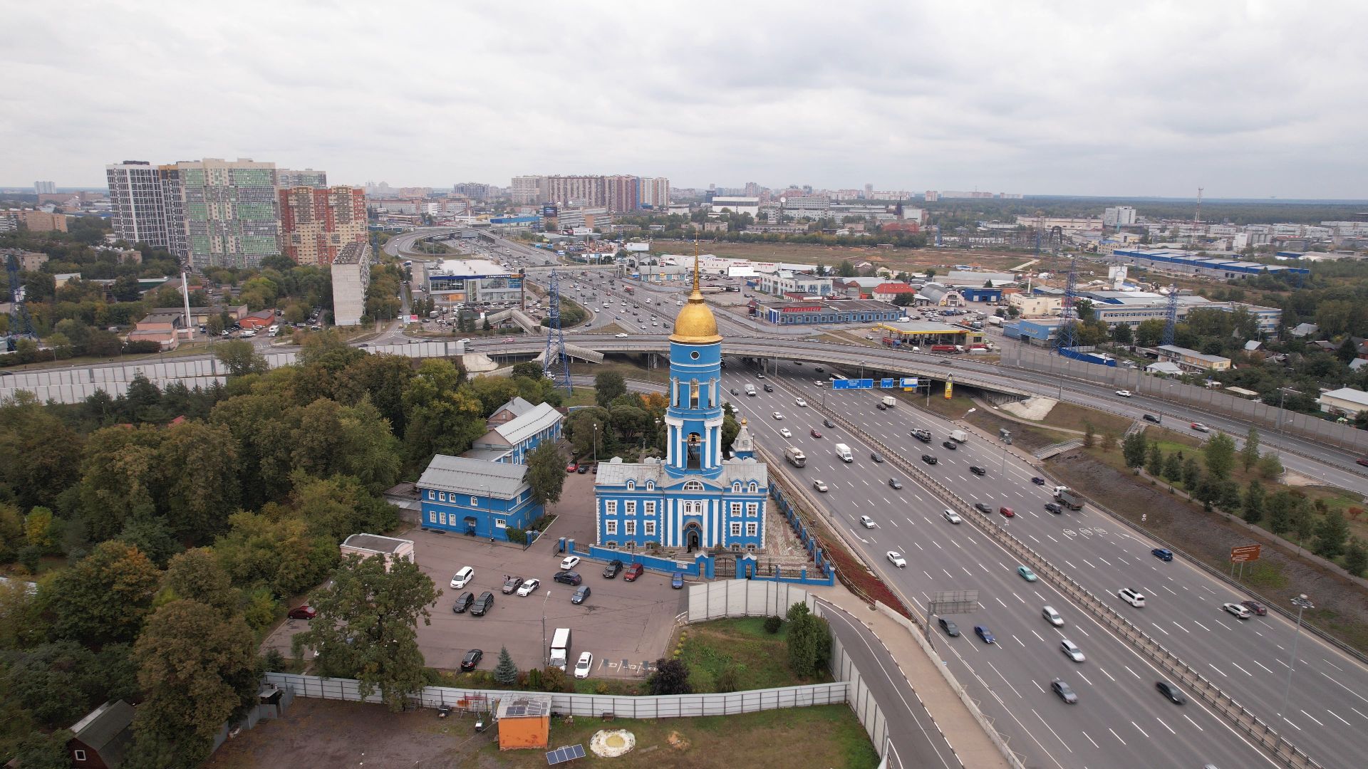 видео с коптера, храм, мытищи,