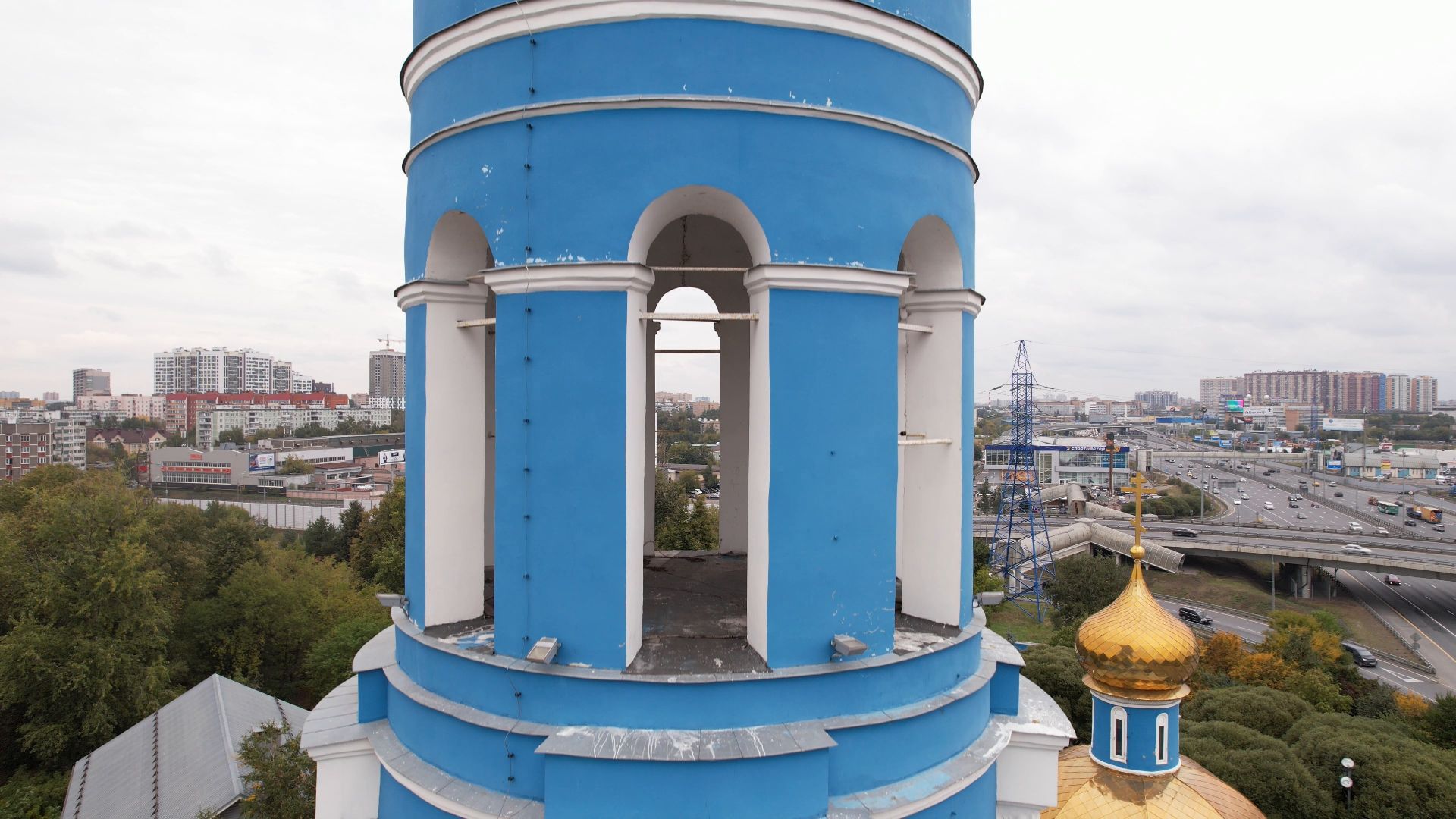 видео с коптера, храм, мытищи,