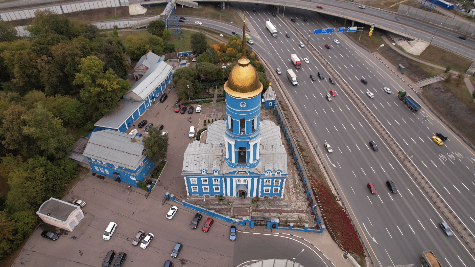 видео с коптера, храм, мытищи,