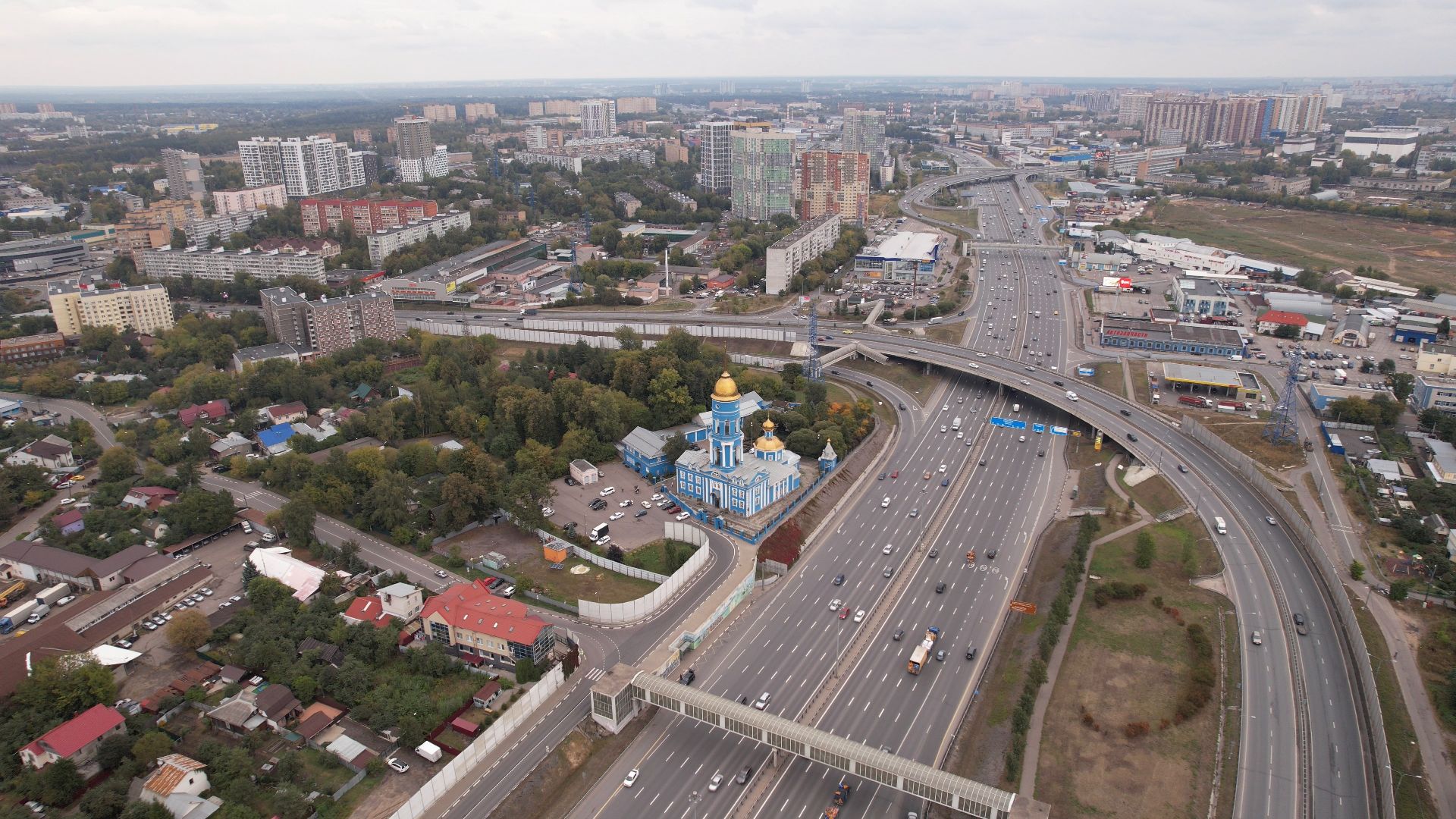 видео с коптера, храм, мытищи,