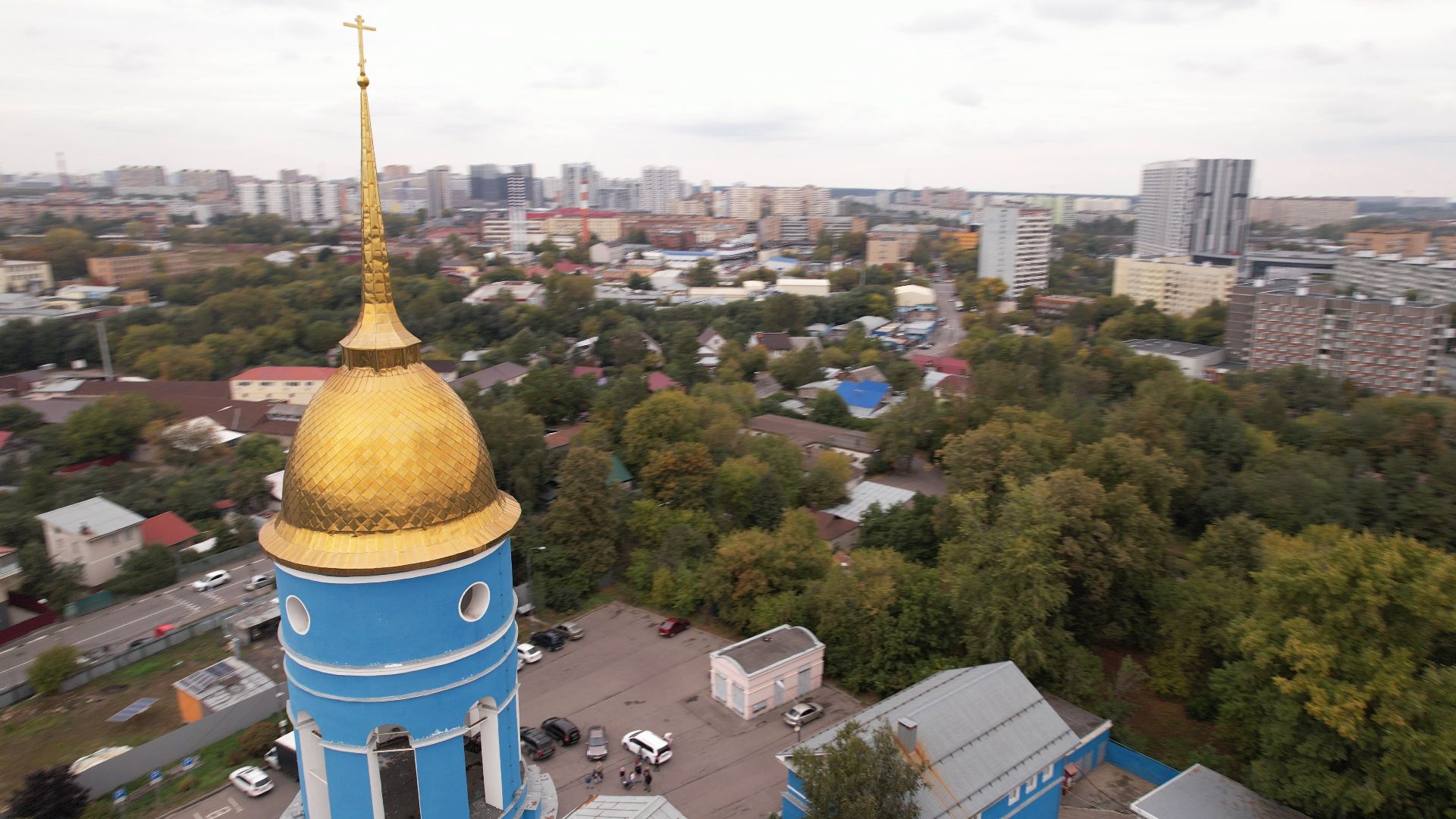 видео с коптера, храм, мытищи,