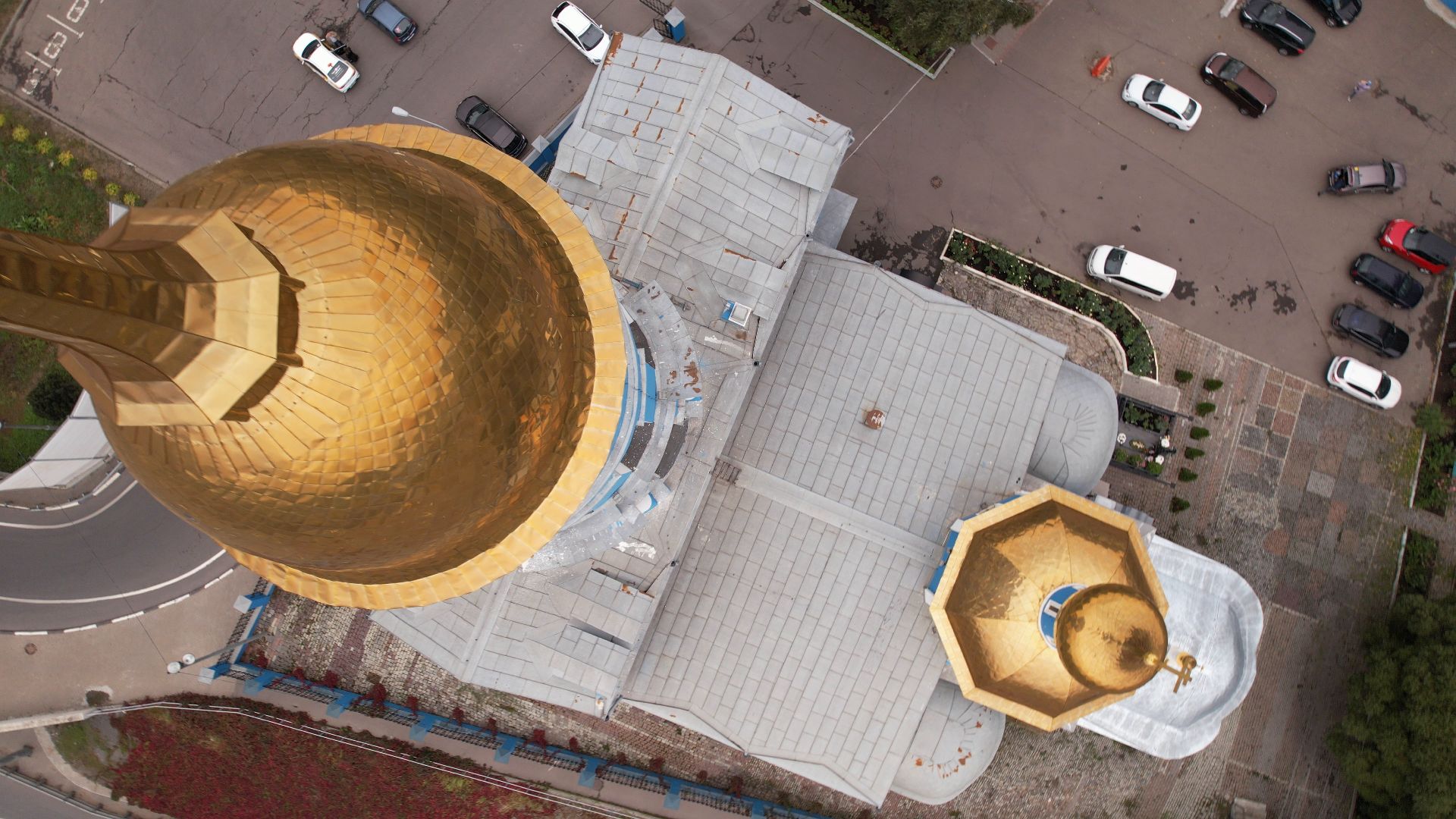 видео с коптера, храм, мытищи,