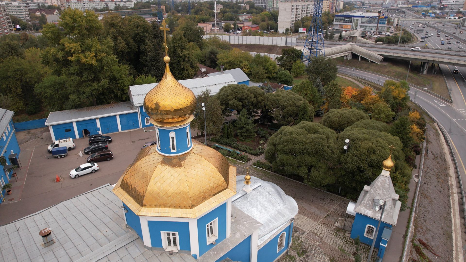 видео с коптера, храм, мытищи,