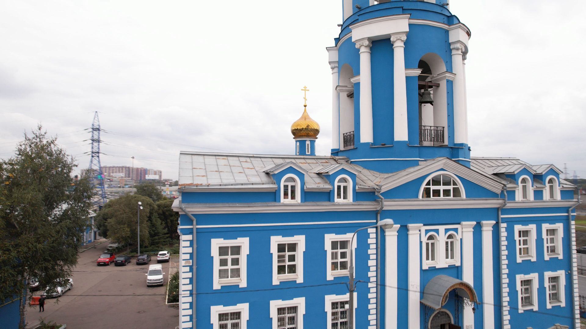 видео с коптера, храм, мытищи,