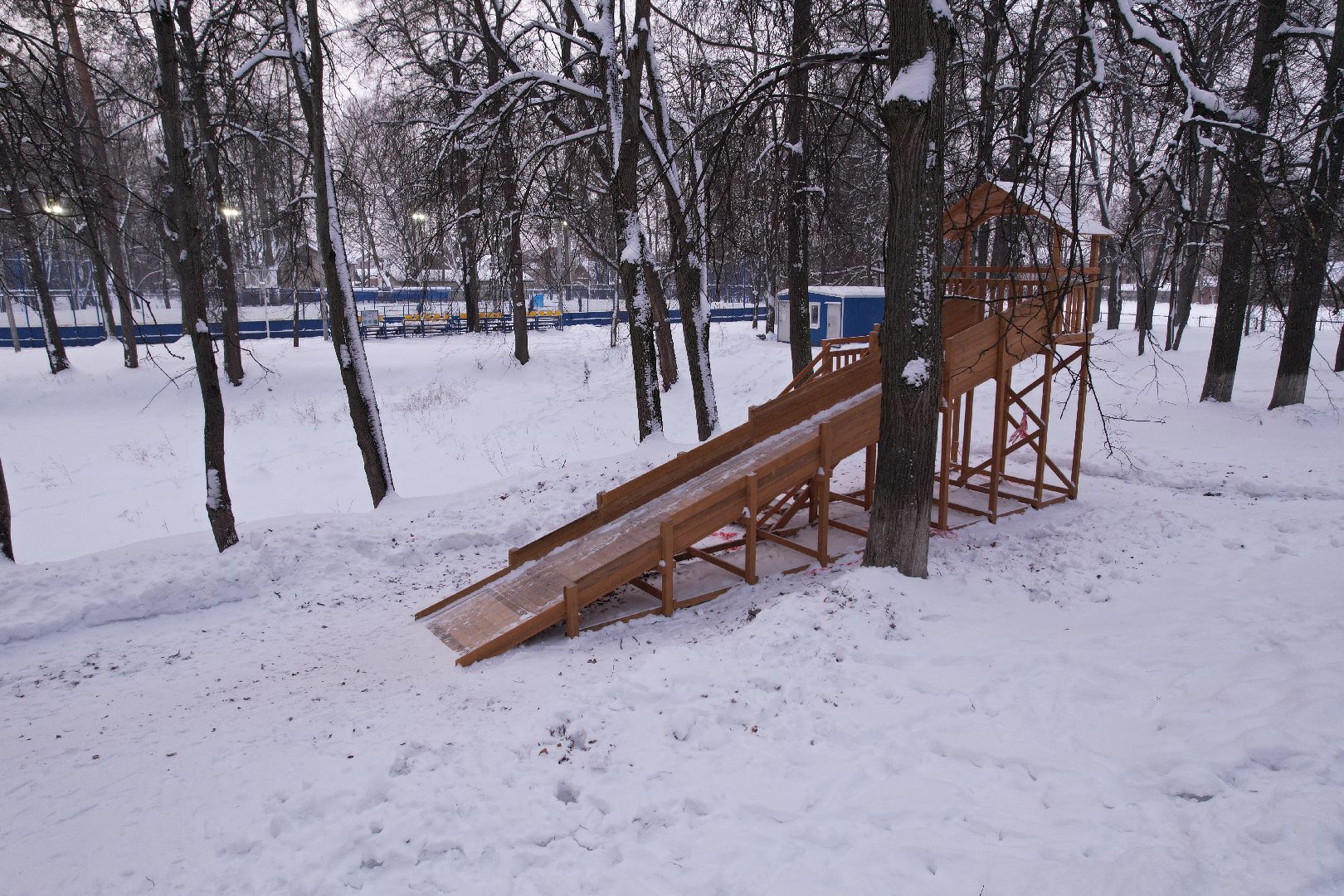 видео с коптера, парк,