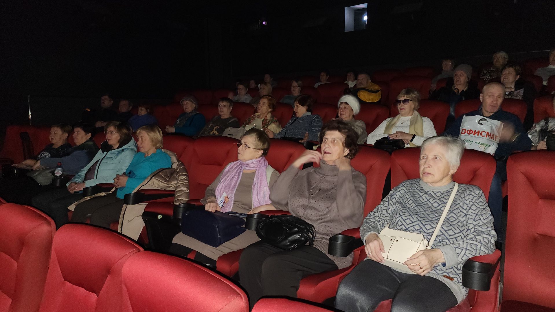 кашира, активное долголетие, кинотеатр, елки 10, совместный просмотр, новый год, подарок от депутата, александр коган,