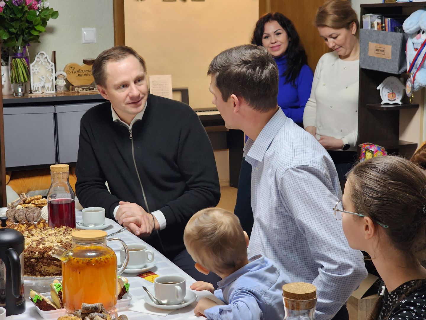 многодетная семья, глава округа, Поздравление, Снмья, Новый год,