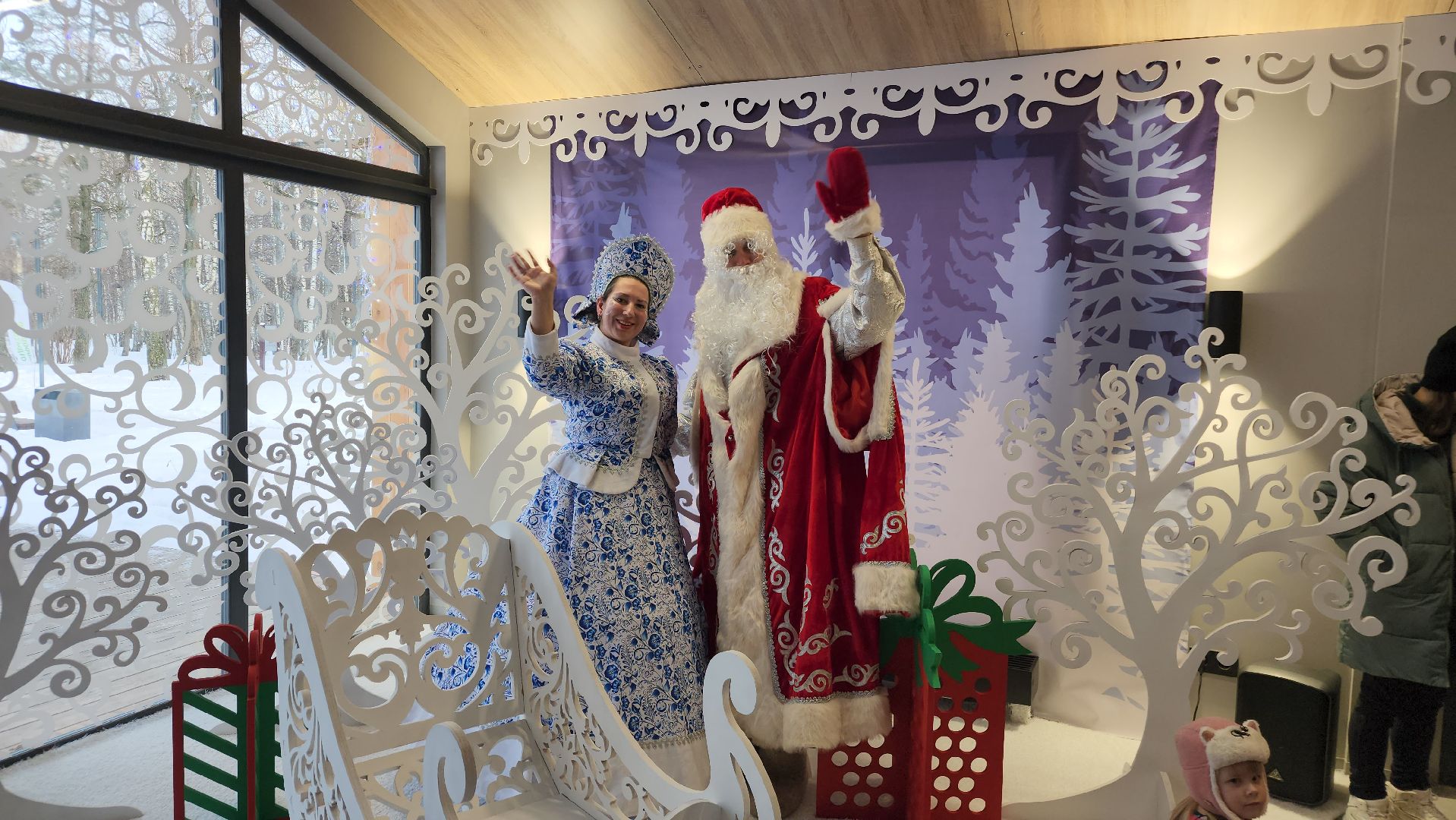 резиденция деда мороза, фрязино, лесопарк, зима в подмосковье,