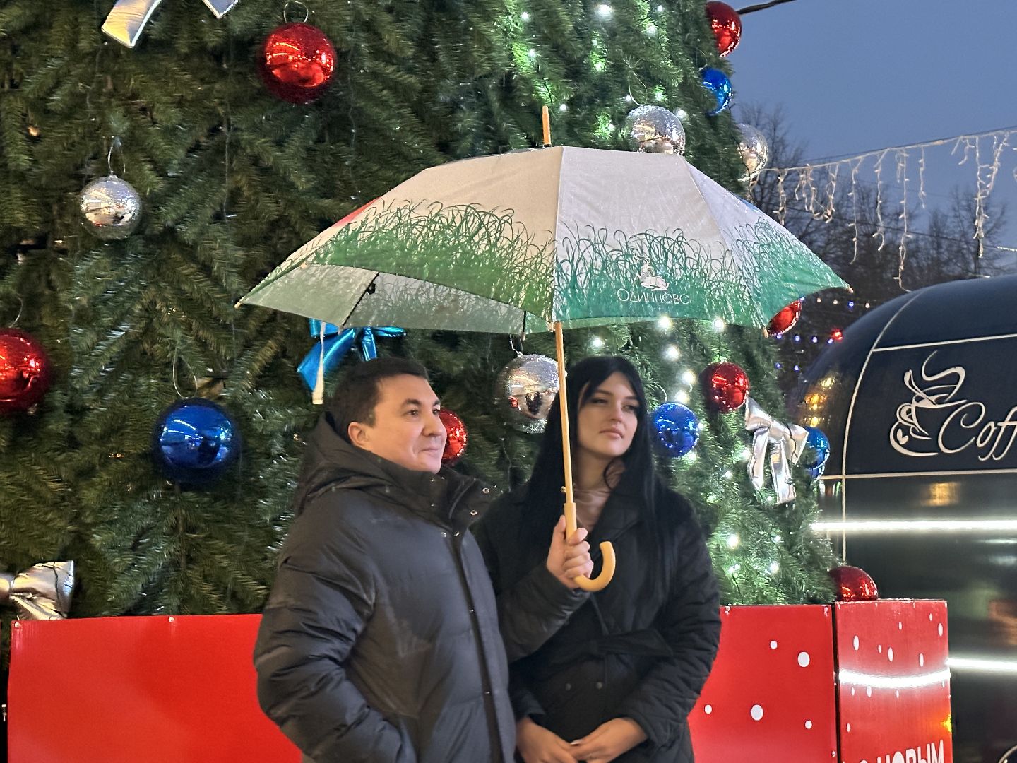 Звенигород, зима в подмосковье, главная елка,