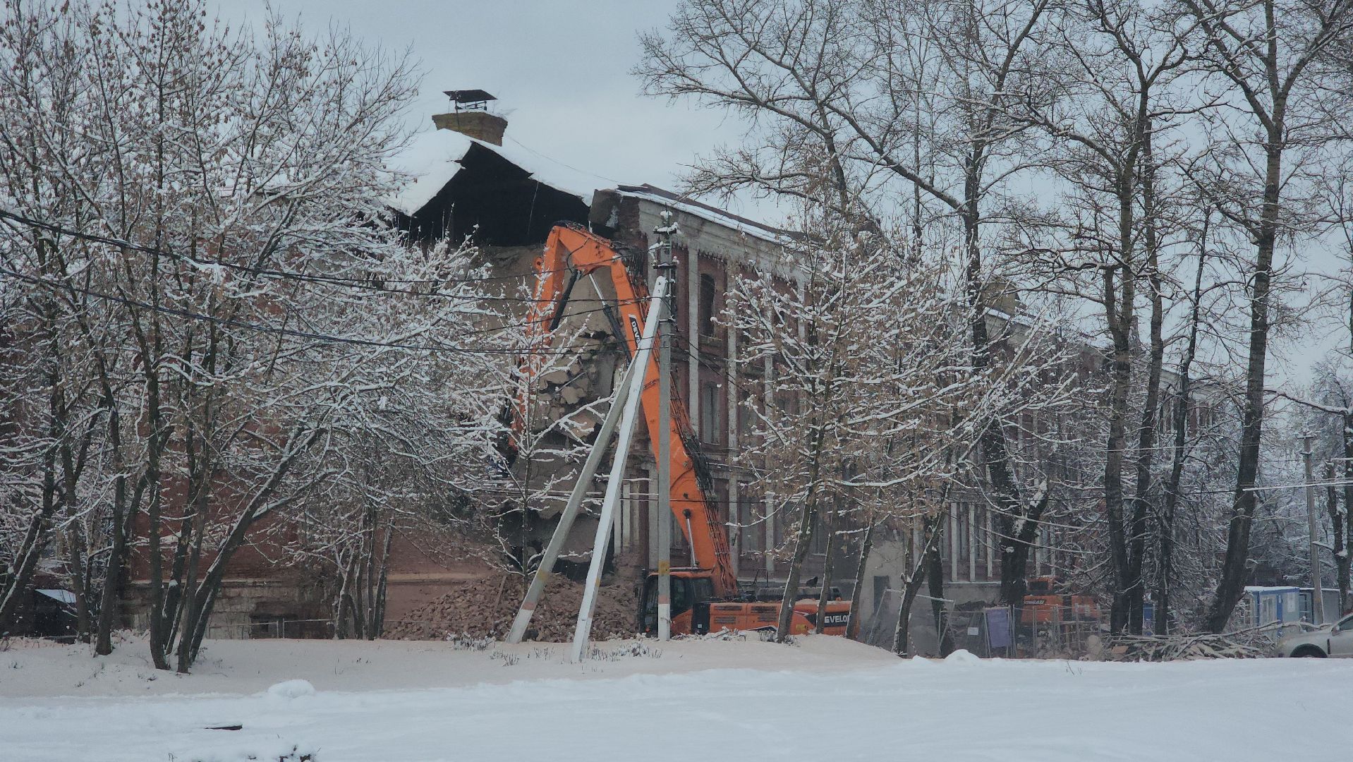 павловский посад, городского округ павловский посад, люди, дом, снос, строители,