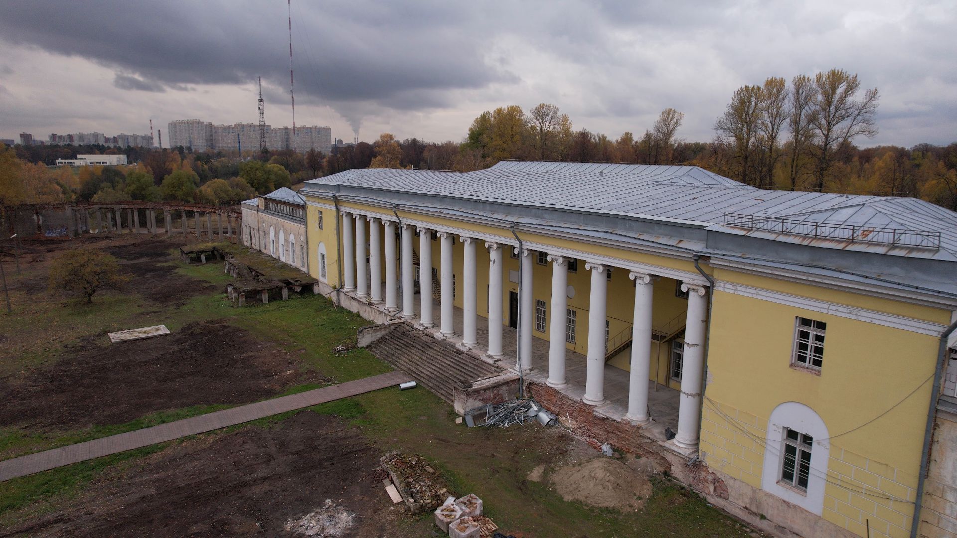 видео с коптера, балашиха, усадьба, культура,