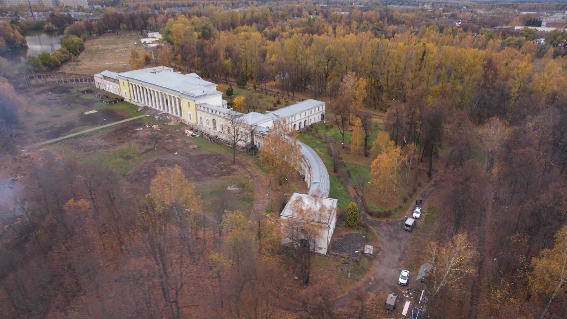 видео с коптера, балашиха, усадьба, культура,