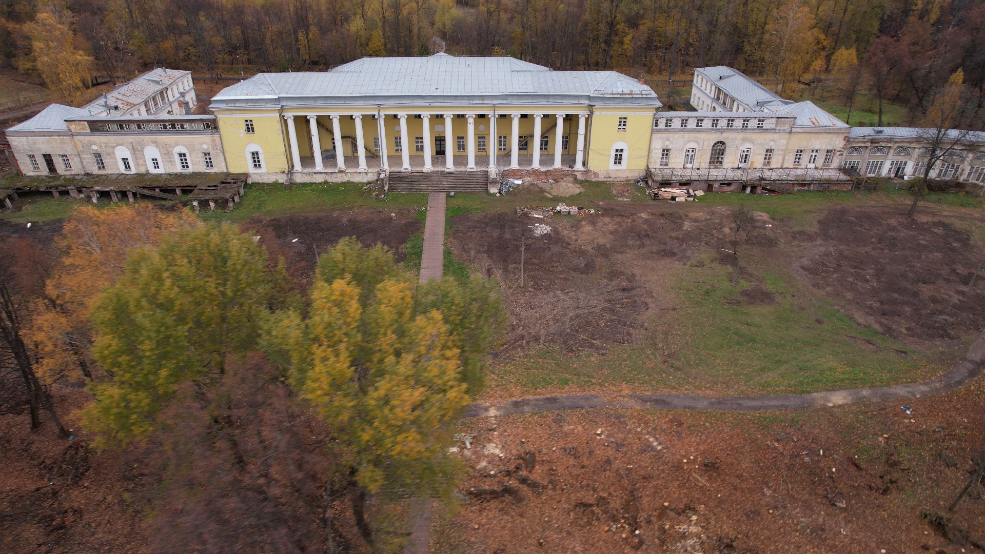 видео с коптера, балашиха, усадьба, культура,