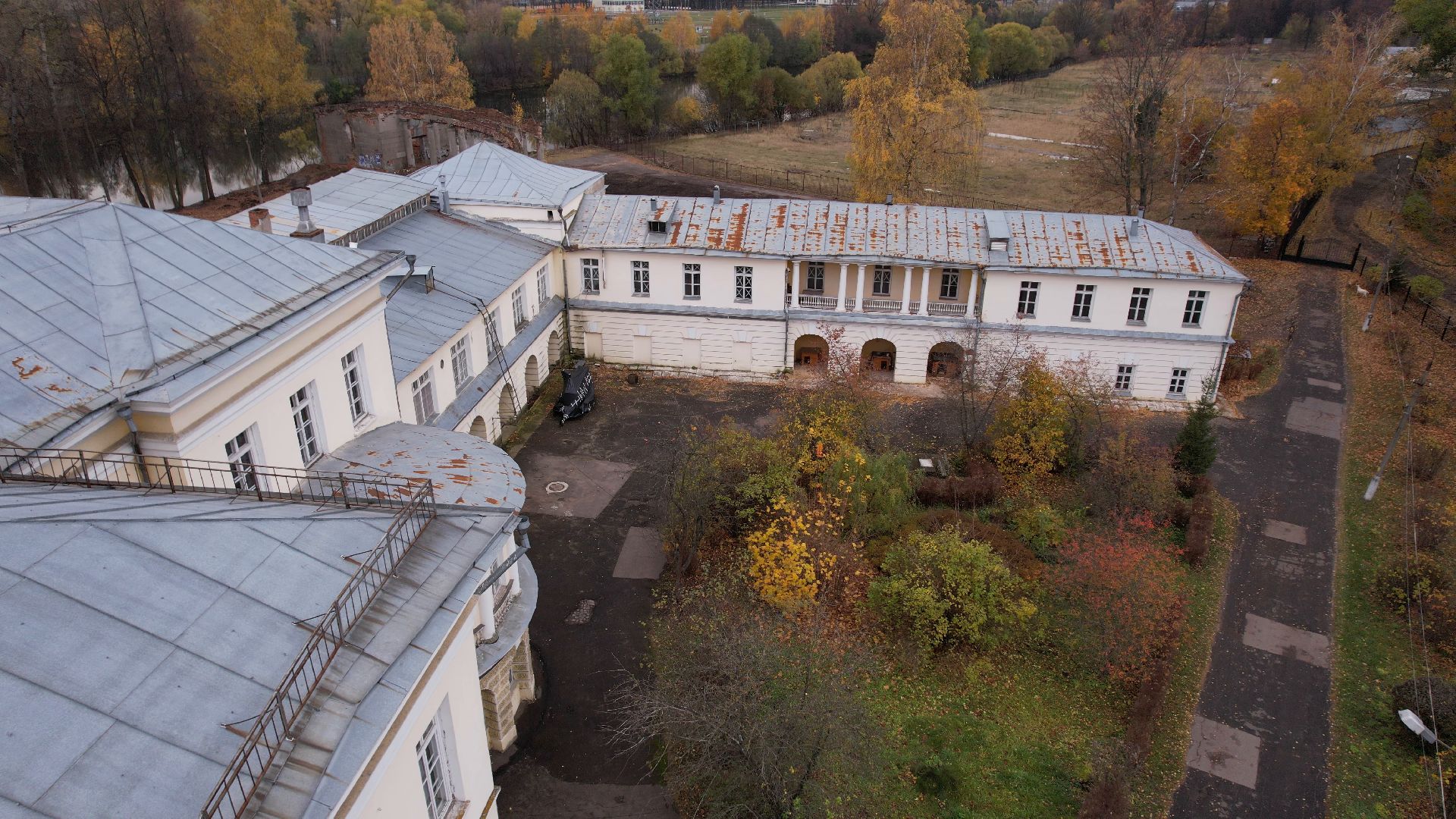 видео с коптера, балашиха, усадьба, культура,