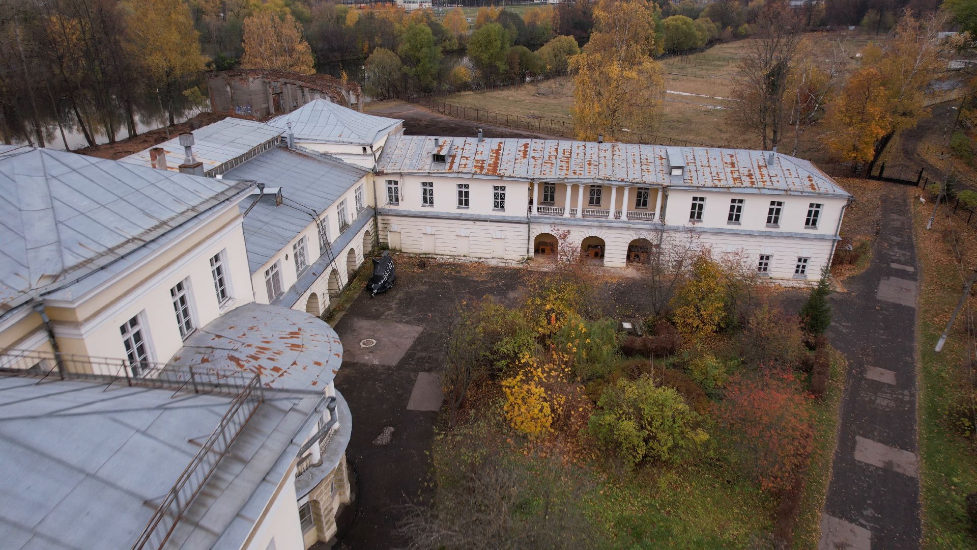 видео с коптера, балашиха, усадьба, культура,
