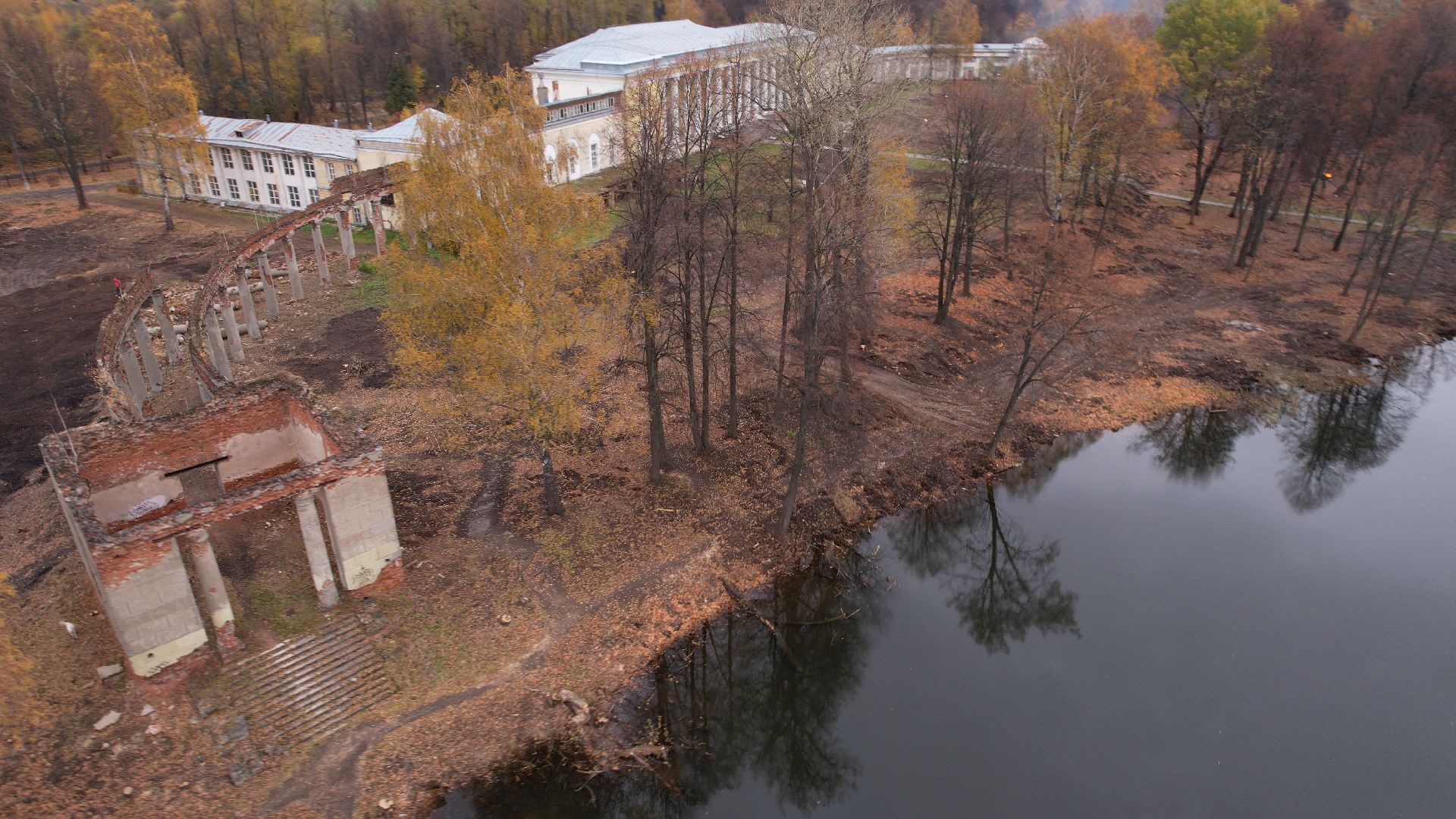 видео с коптера, балашиха, усадьба, культура,