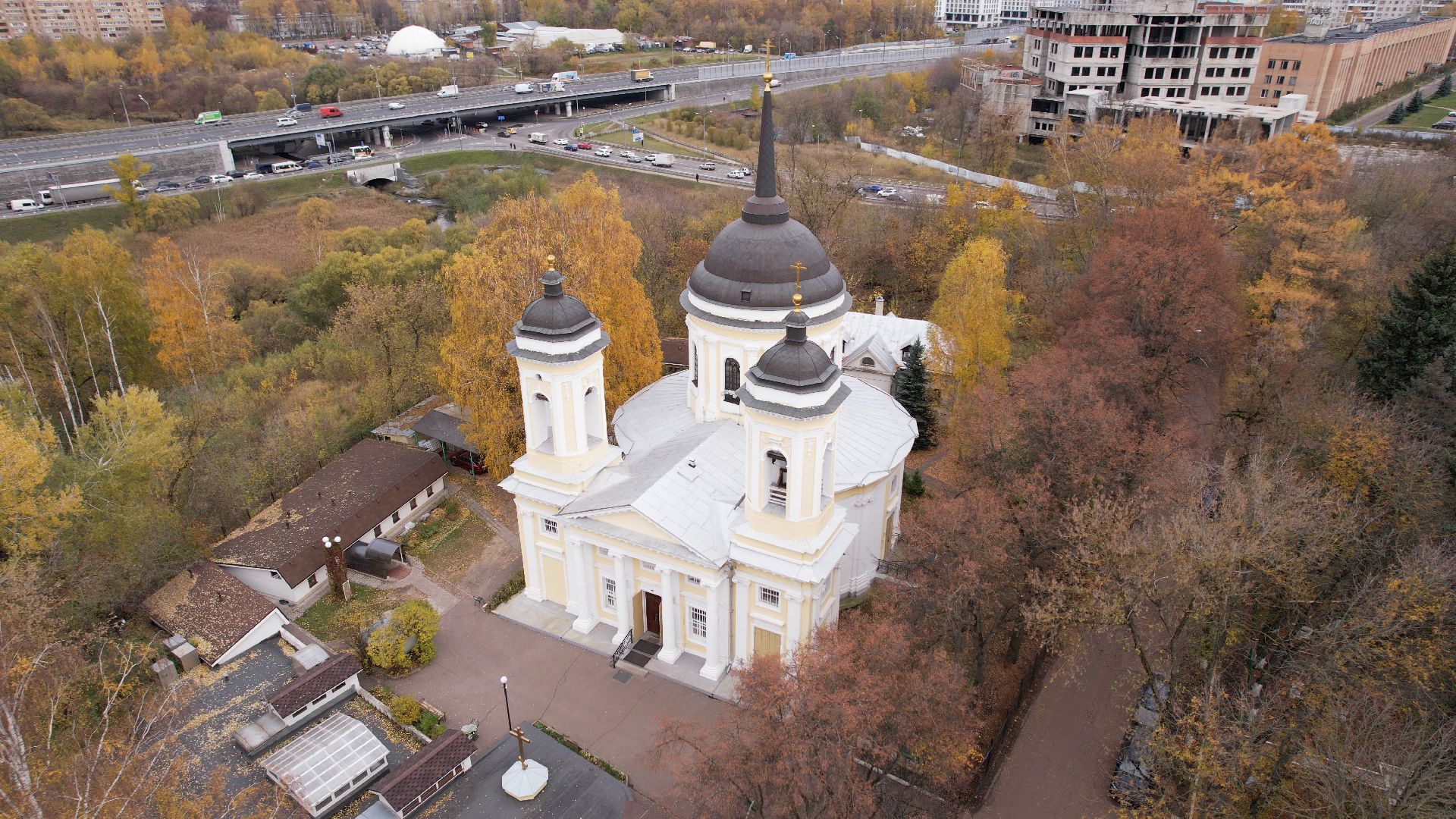 видео с коптера, балашиха, усадьба, культура,