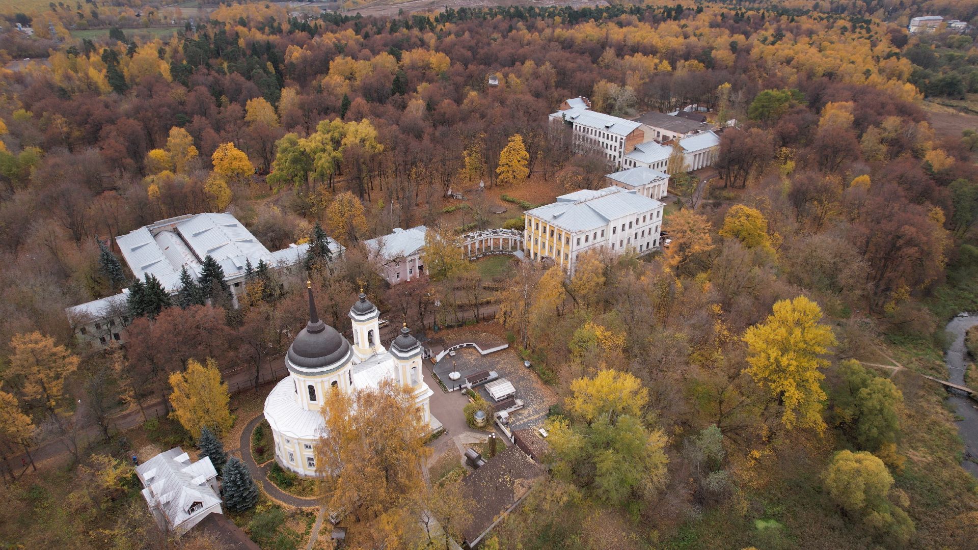 видео с коптера, балашиха, усадьба, культура,