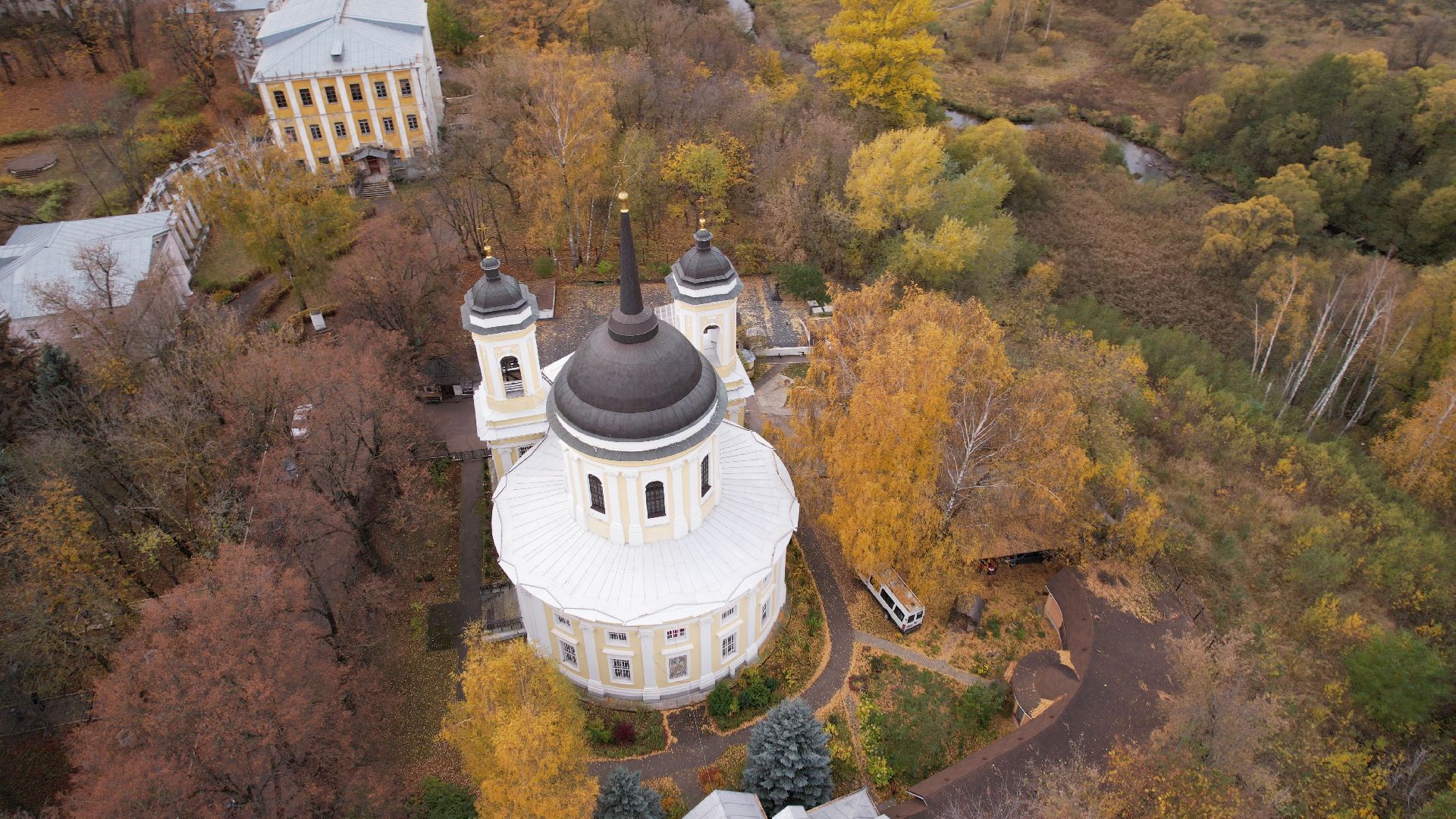 видео с коптера, балашиха, усадьба, культура,