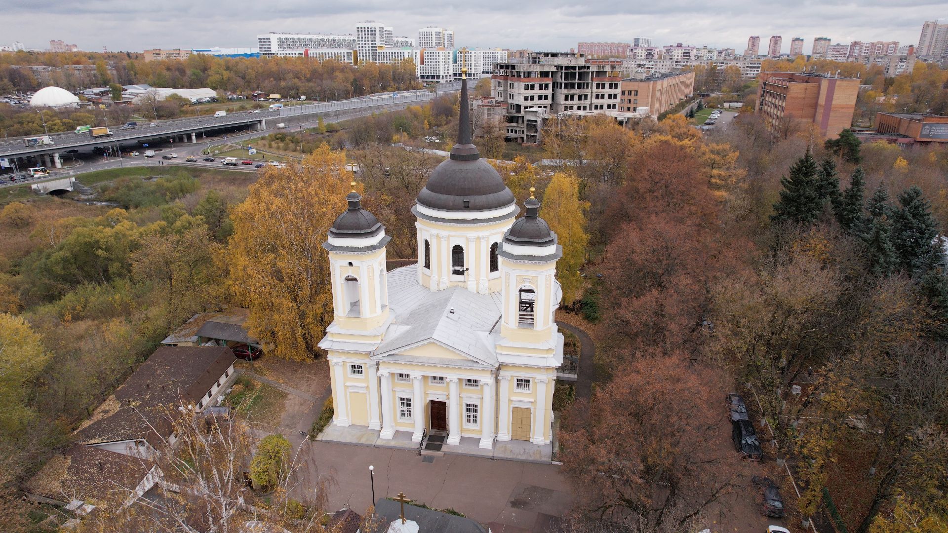 видео с коптера, балашиха, усадьба, культура,