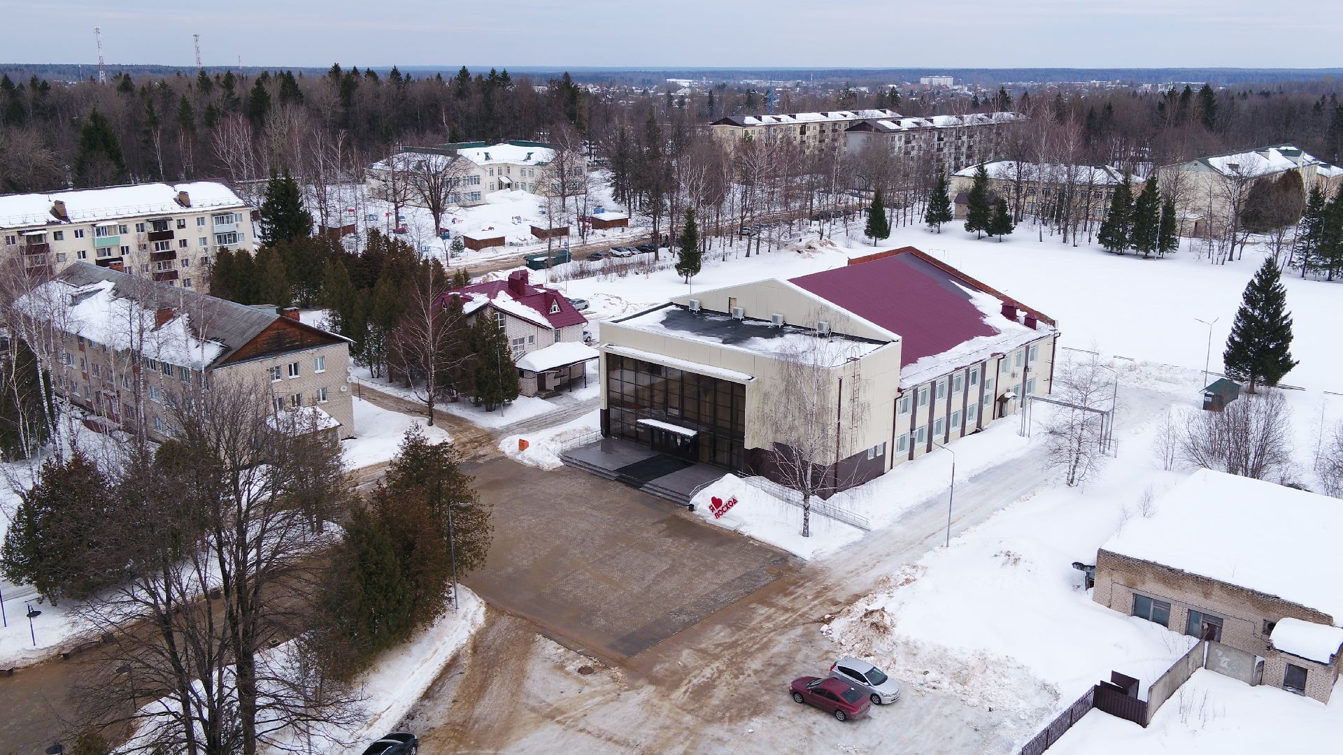 видео с коптера, истра, военный городок, благоустройство,