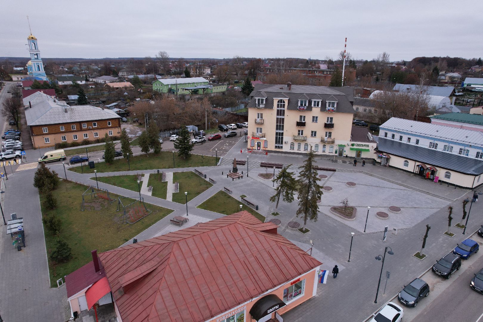 видео с коптера, благоустройство, кашира,