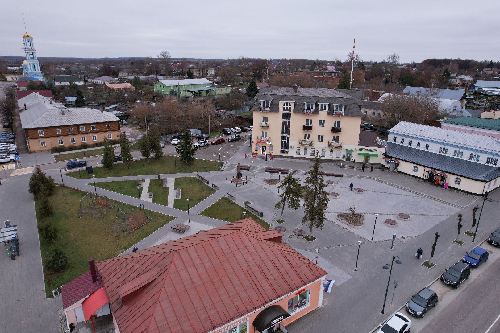 видео с коптера, благоустройство, кашира,