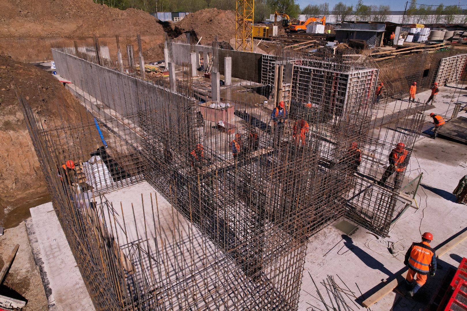 видео с коптера, строительство, поликлиника, лобня,