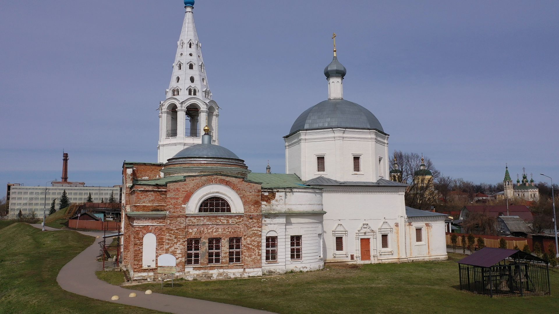 видео с коптера, серпухов, культура,