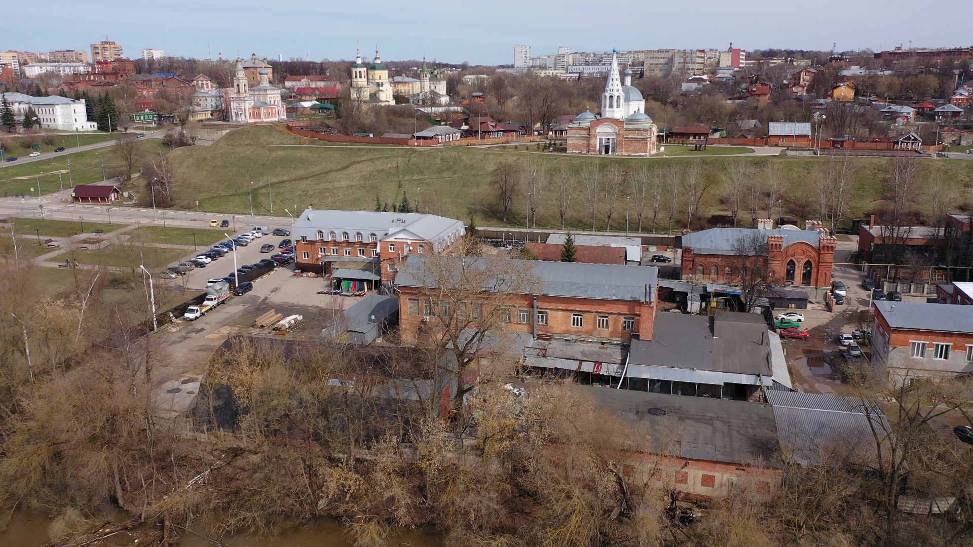 видео с коптера, серпухов, культура,