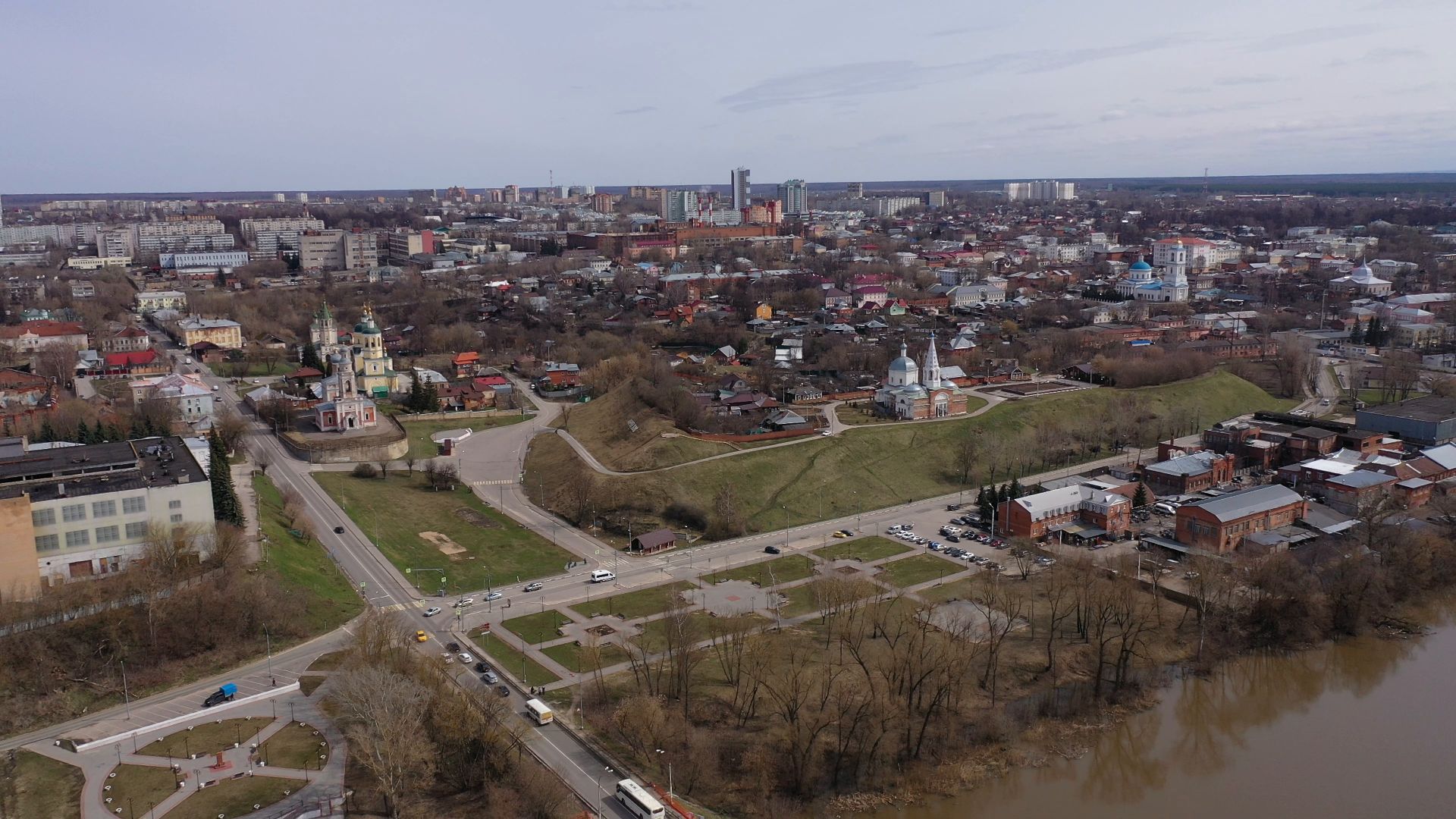 видео с коптера, серпухов, культура,