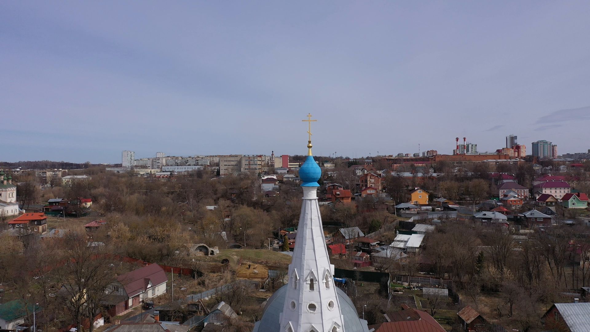 видео с коптера, серпухов, культура,