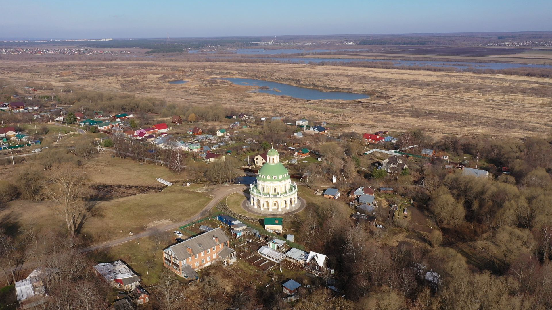 видео с коптера, серпухов, храм, культура,