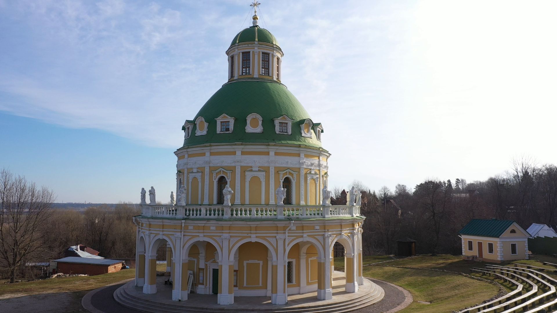 видео с коптера, серпухов, храм, культура,