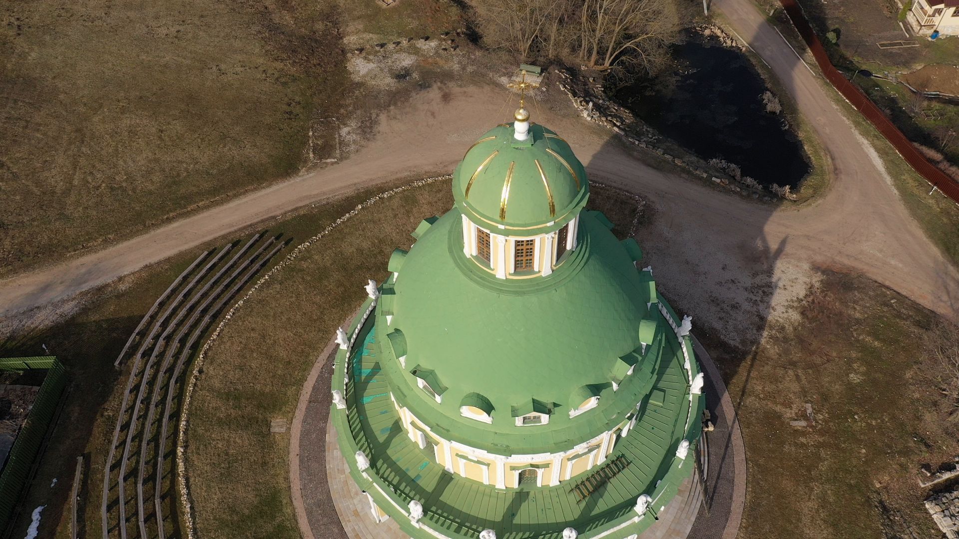 видео с коптера, серпухов, храм, культура,