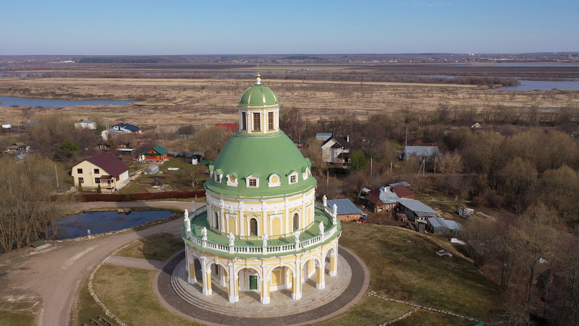 видео с коптера, серпухов, храм, культура,