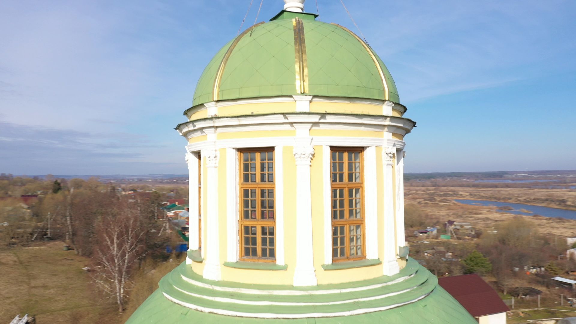 видео с коптера, серпухов, храм, культура,