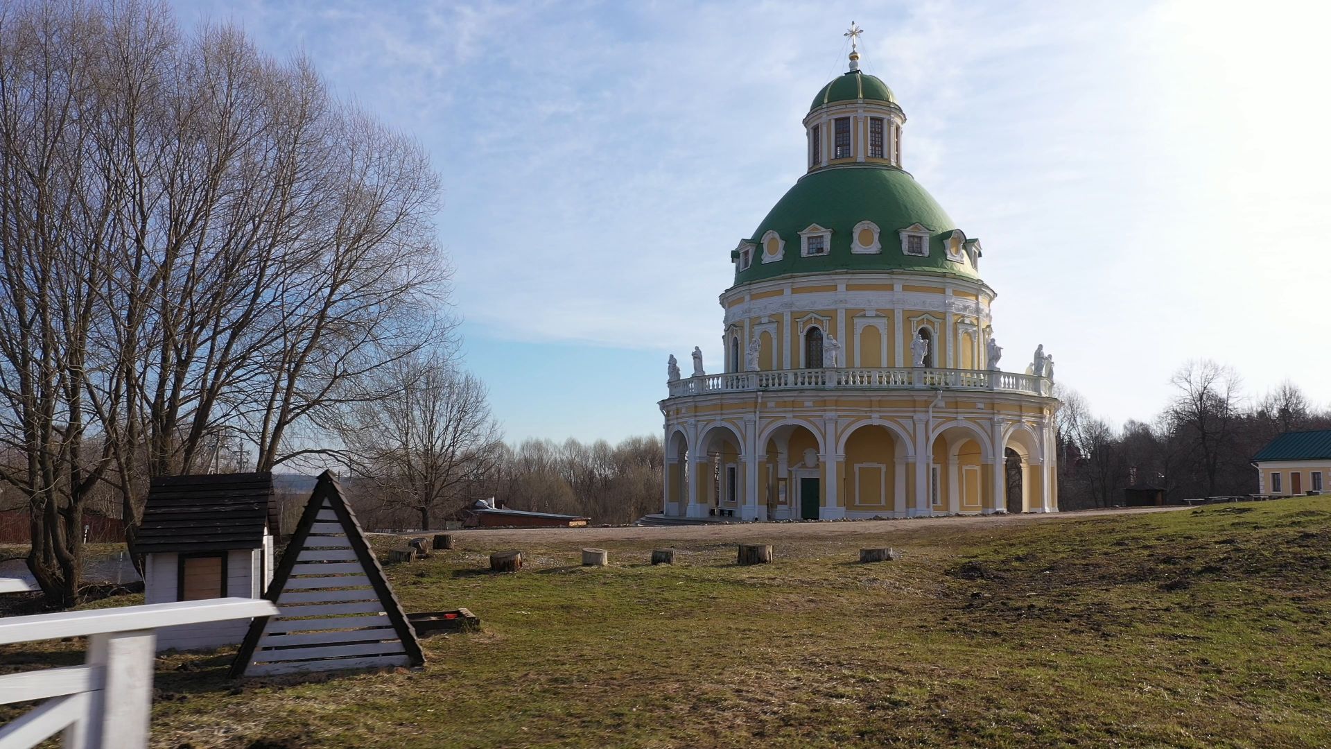 видео с коптера, серпухов, храм, культура,