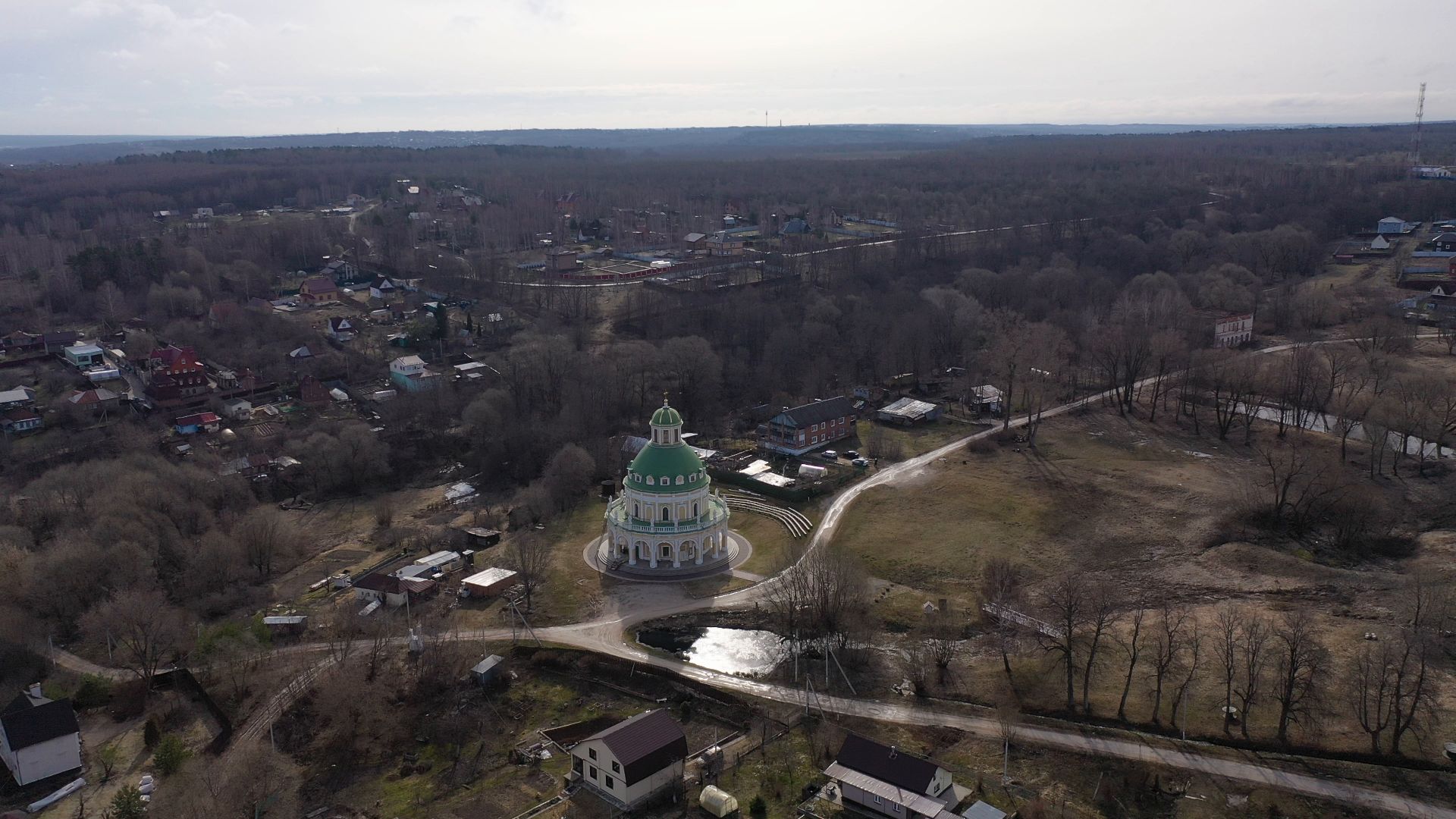 видео с коптера, серпухов, храм, культура,