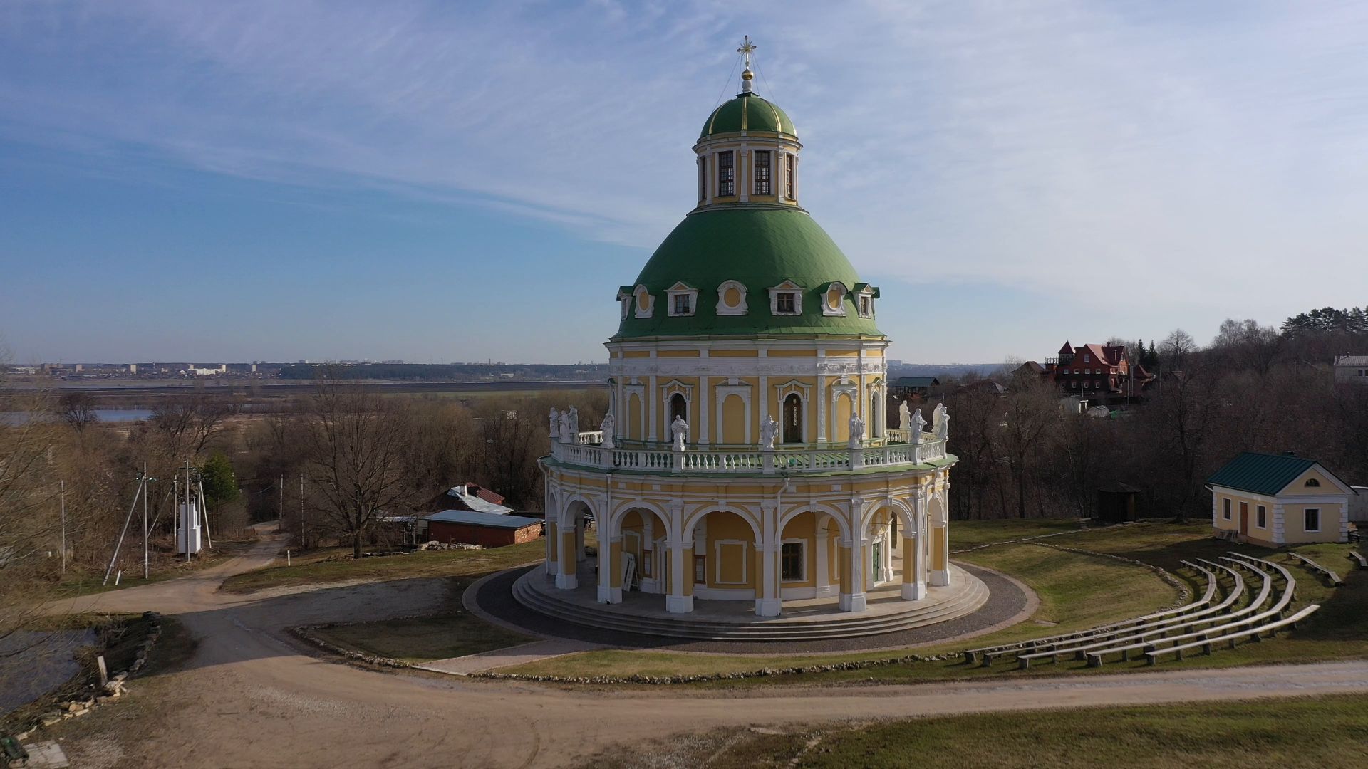 видео с коптера, серпухов, храм, культура,
